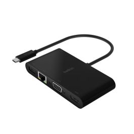 Adaptador Belkin Avc004Btbk Usb-C A Usb-A 3.0 Ethernet Vga Y Hdmi 4K + Carga 100 W Color Negro Precio: 76.4999994. SKU: S0437942