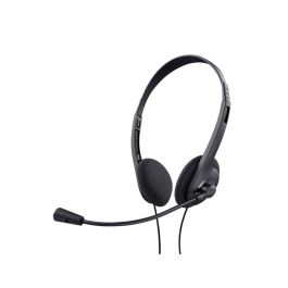 Trust Auriculares Basic Estéreo Jack 3.5 mm Ultraligeros Con Micrófono Flexible Ajustable Negro.