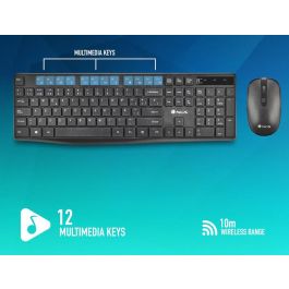 Teclado y Ratón Inalámbricos NGS Hype Kit