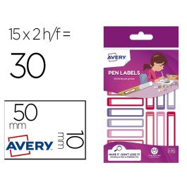 Etiquetas adhesivas Avery RESMI30F-UK Blanco Rojo 10 x 50 mm (30 unidades) Precio: 2.8900003. SKU: B1HV3SXWLH