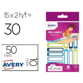 Avery Etiquetas Permanentes 50x10 mm Manual Para Bolígrafos Y Lápices 15 X 2H Azul-Verde Precio: 2.8900003. SKU: B1F7XDCHSX