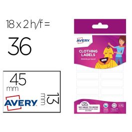 Avery Etiquetas Adhesivas Para Tejidos 45x13 mm Sin Plancha Pack De 36 Blanco Precio: 4.49999968. SKU: B1KFYNM8JD