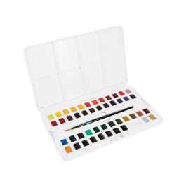 Acuarela Daler Rowney Aquafine Caja Metalica De 48 Colores Surtidos Con Pincel