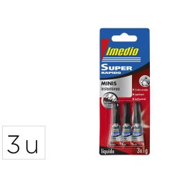 Pegamento Imedio Super Rapido Adhesivo Instantaneo Bote De 1 gr Blister De 3 Unidades Precio: 2.95000057. SKU: B1275ELRA6