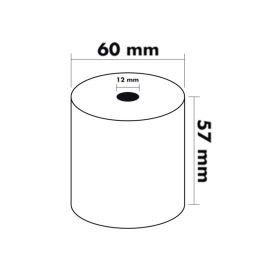 Rollo Sumadora Termico Q-Connect 57 mm Ancho X 60 mm Diametro Sin Bisfenol A Papel De 70 gr-M2 10 unidades