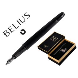 Pluma Y Frasco De Tinta Belius Origen 1995 Aluminio Textura Cepillada Color Negro Tinta Negra Caja Diseño Precio: 21.283899878999996. SKU: B15VWRSQHF