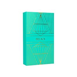 Pluma Y Estuche Belius Soiree Color Art Deco Turquesa Dorado Tinta Azul Caja De Diseño