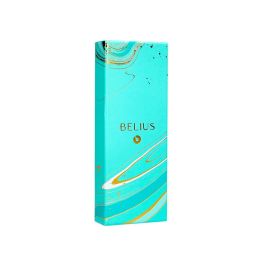 Boligrafo Belius Aqua Aluminio Color Turquesa Y Dorado Tinta Azul Caja De Diseño