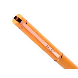 Boligrafo Belius Rose Aluminio Color Naranja-Oro Rosa Tinta Azul Caja De Diseño