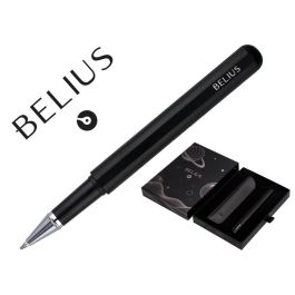 Roller Y Funda De Similpiel Belius Space B Color Minimalista Negro Tinta Azul Caja De Diseño