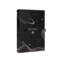 Pluma Y Funda De Similpiel Belius Space B Color Minimalista Negro Tinta Azul Caja De Diseño