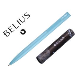 Boligrafo Belius Rocket B Aluminio Color Minimalista Azul Tinta Azul Caja Cilindrica