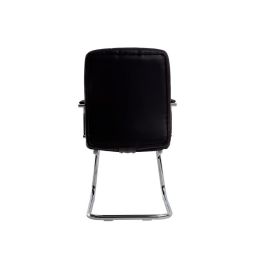 Silla Q-Connect Escritorio Pia Ve Simil Piel Base Metalica Alt Max 1050 Anc 610 Prof 680 Color Negro