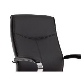 Silla Q-Connect Escritorio Mod Ena Simil Piel Base Metalica Alt Max 1050 Anc 630 Prof 650 Color Negro