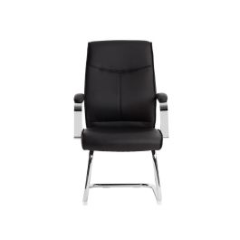 Silla Q-Connect Escritorio Mod Ena Simil Piel Base Metalica Alt Max 1050 Anc 630 Prof 650 Color Negro