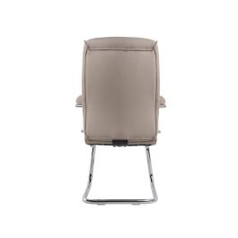 Silla Q-Connect Escritorio Mod Ena Simil Piel Base Metalica Alt Max 1050 Anc 630 Prof 650 Color Gris