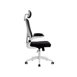 Silla Q-Connect Ergonomica Pal Ermo Malla Base Nylon Alt Max 1300 Anc 610 Prof 600 Ruedas Premium Color Blanco Negro