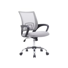 Silla Q-Connect Oficina Siena Malla Base Metalica Alt Max 1000 Anc 560 Prof 570 Ruedas Premium Color Blanco Gris