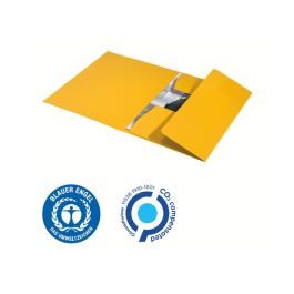 Carpeta Carton 3 Solapas A4 Recycle 100% Amarillo Leitz 39060015