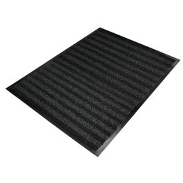 Alfombra Para Suelo Q-Connect Premium Para Interiores Antideslizante Fibra Polipropileno Y Fieltro Gris 90x150 cm