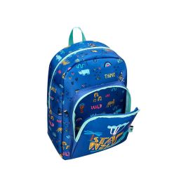 Cartera Escolar Liderpapel Moc Hila Infantil Safari Diseño Cocodrilo Azul Marino 330x100X250 mm