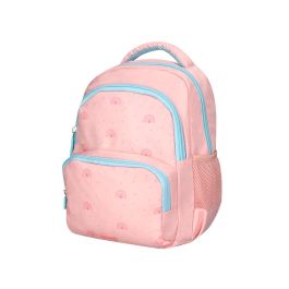 Cartera Escolar Liderpapel Moc Hila Multibolsillo Infantil Rainbows Rosa 350x110X270 mm