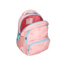 Cartera Escolar Liderpapel Moc Hila Multibolsillo Infantil Rainbows Rosa 350x110x270 mm