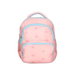 Cartera Escolar Liderpapel Moc Hila Multibolsillo Infantil Rainbows Rosa 350x110x270 mm