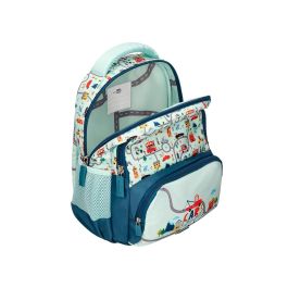 Cartera Escolar Liderpapel Moc Hila Multibolsillo Infantil Cars Azul 350x110x270 mm