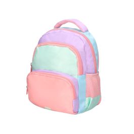 Cartera Escolar Liderpapel Moc Hila Multibolsillo Infantil Azul Rosa Morado 350x110x270 mm