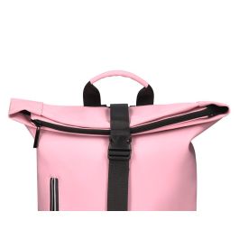 Cartera Antartik Mochila Water Proof Enrollable Diseño Casual Color Rosa 480x130x280 mm