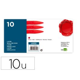 Lacre Liderpapel Rojo Caja De 10 Barras