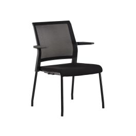 Silla Rocada Confidente Brazos Fijos Estructura Metalica Asiento Tela Ignifuga Negro Respaldo Malla Precio: 84.50000031. SKU: B13C36376L