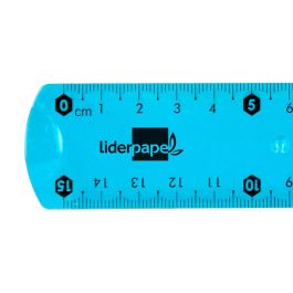 Regla Liderpapel Plastico Flexible 15 cm Colores Surtidos 12 unidades