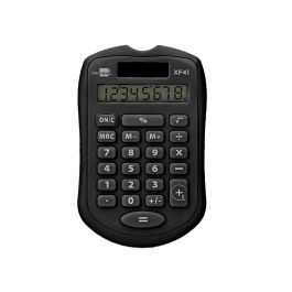 Calculadora Liderpapel Bolsillo Xf43 8 Digitos Solar Y Pilas Color Negro 94x59,5x10,5 mm