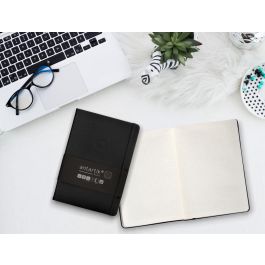 Cuaderno Con Gomilla Antartik Notes Tapa Dura A5 Hojas Cuadricula Negro 100 Hojas 80 gr Fsc