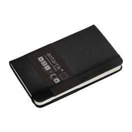 Cuaderno Con Gomilla Antartik Notes Tapa Dura A6 Hojas Rayas Negro 100 Hojas 80 gr Fsc