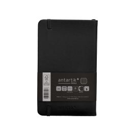 Cuaderno Con Gomilla Antartik Notes Tapa Dura A6 Hojas Cuadricula Negro 100 Hojas 80 gr Fsc