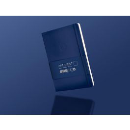 Cuaderno Con Gomilla Antartik Notes Tapa Dura A5 Hojas Puntos Azul Marino 100 Hojas 80 gr Fsc