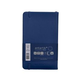 Cuaderno Con Gomilla Antartik Notes Tapa Dura A6 Hojas Lisas Azul Marino 100 Hojas 80 gr Fsc