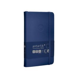 Cuaderno Con Gomilla Antartik Notes Tapa Dura A6 Hojas Lisas Azul Marino 100 Hojas 80 gr Fsc