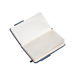 Cuaderno Con Gomilla Antartik Notes Tapa Dura A6 Hojas Cuadricula Azul Marino 100 Hojas 80 gr Fsc