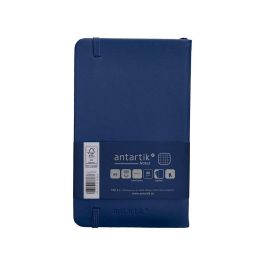 Cuaderno Con Gomilla Antartik Notes Tapa Dura A6 Hojas Cuadricula Azul Marino 100 Hojas 80 gr Fsc