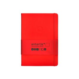 Cuaderno Con Gomilla Antartik Notes Tapa Dura A5 Hojas Lisas Rojo 100 Hojas 80 gr Fsc