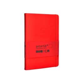 Cuaderno Con Gomilla Antartik Notes Tapa Dura A5 Hojas Lisas Rojo 100 Hojas 80 gr Fsc