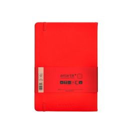 Cuaderno Con Gomilla Antartik Notes Tapa Dura A5 Hojas Puntos Rojo 100 Hojas 80 gr Fsc