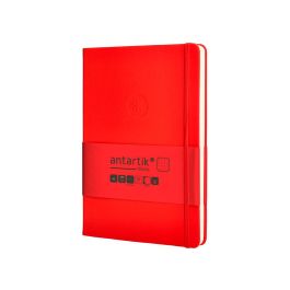 Cuaderno Con Gomilla Antartik Notes Tapa Dura A5 Hojas Puntos Rojo 100 Hojas 80 gr Fsc