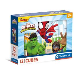 Puzzle infantil rompecabezas 12 cubos spidey and his amazing friends