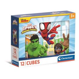 Puzzle infantil rompecabezas 12 cubos spidey and his amazing friends