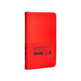 Cuaderno Con Gomilla Antartik Notes Tapa Dura A6 Hojas Lisas Rojo 100 Hojas 80 gr Fsc